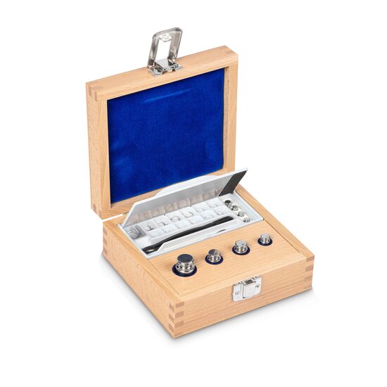 Set greutati etalon din INOX in cutie din lemn, clasa E1, KERN , 